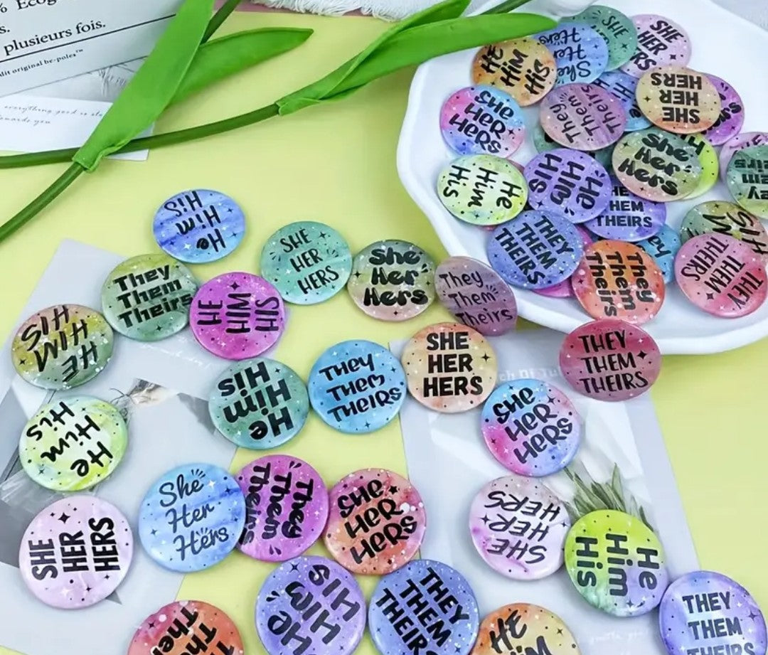 Pronoun Buttons - she/her/hers