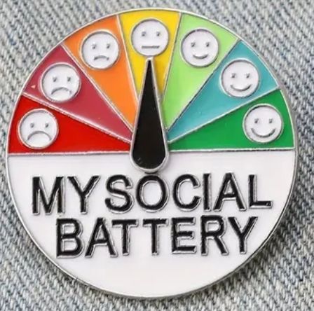 Social Battery Pins